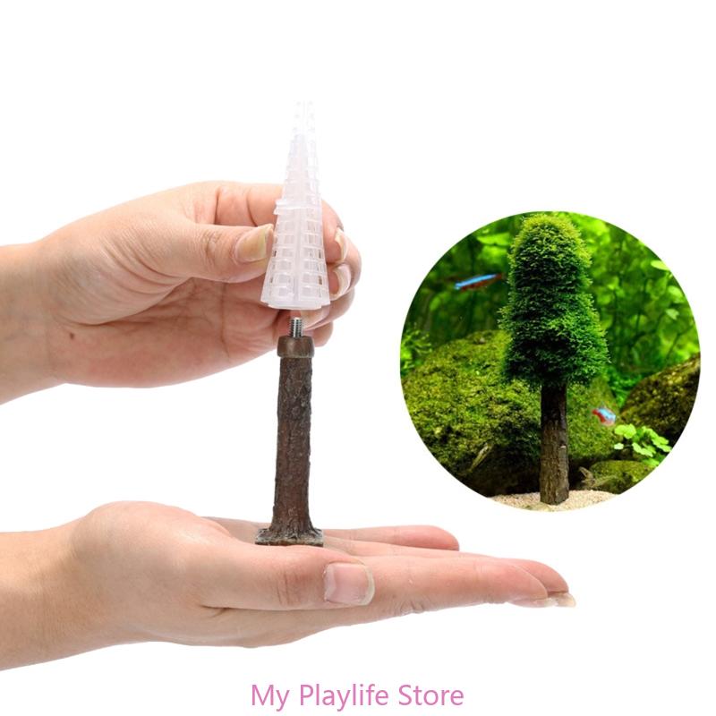 Aquarium Planted Tree - Aquarium Moss Decoration Fish Tank Plant