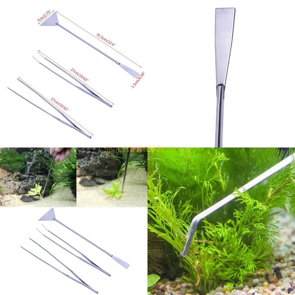 Planted Aquarium Starter Kit - 3-Piece Aquarium Tool Kit Stainless Steel