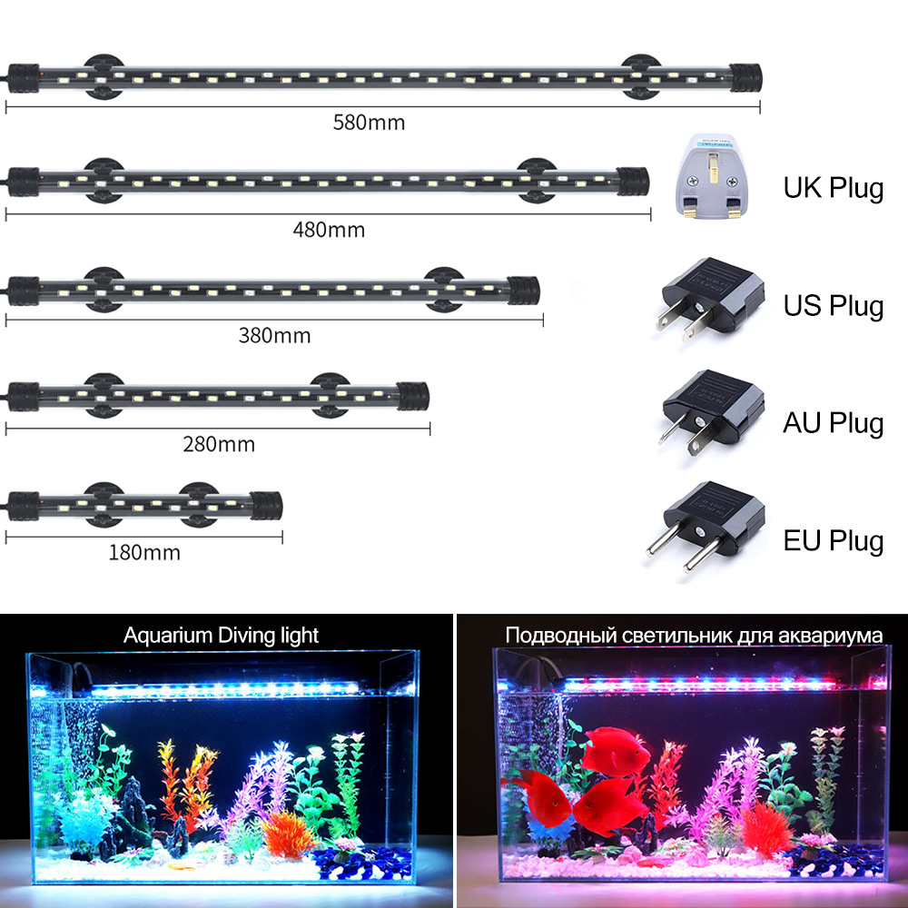 Aquarium Planted Tank Light - 90-260V Aquarium Light LED Waterproof Fish