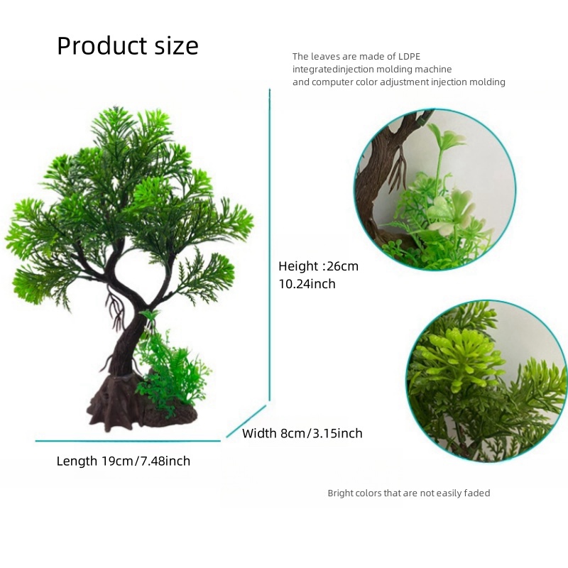 Fish Tank DIY  Artificial Aqua - Aquarium Planted Tree ulasan dan harga