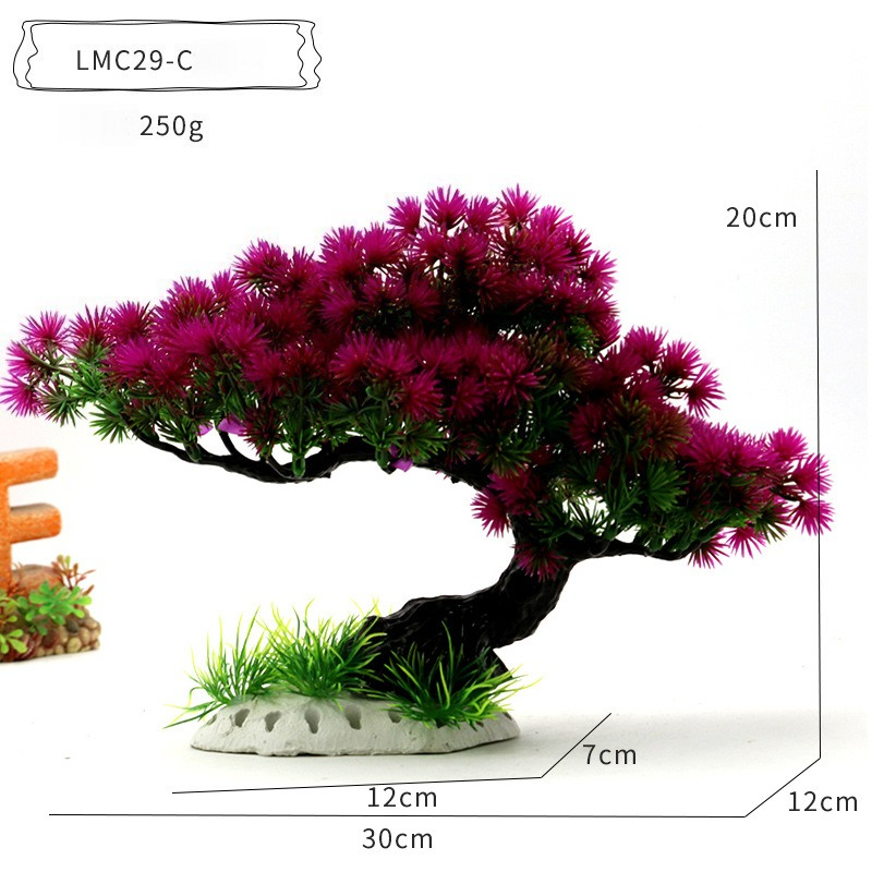 Plastic Water Plants Aquarium  - Aquarium Planted Tree ulasan dan harga