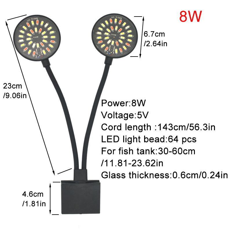 USB Aquarium LED Light Fish Ta - Aquarium Planted Tank Light ulasan dan harga
