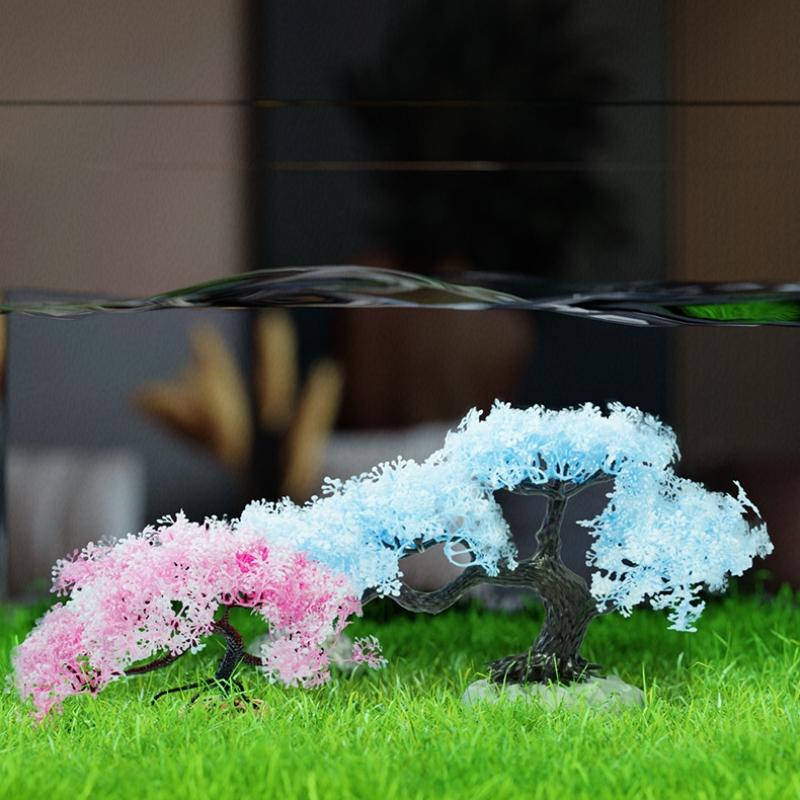 Simulated Tree Artificial Plas - Aquarium Planted Tree ulasan dan harga