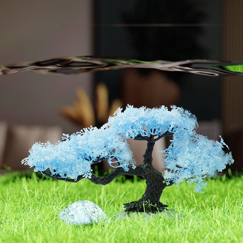 Simulated Tree Artificial Plas - Aquarium Planted Tree ulasan dan harga