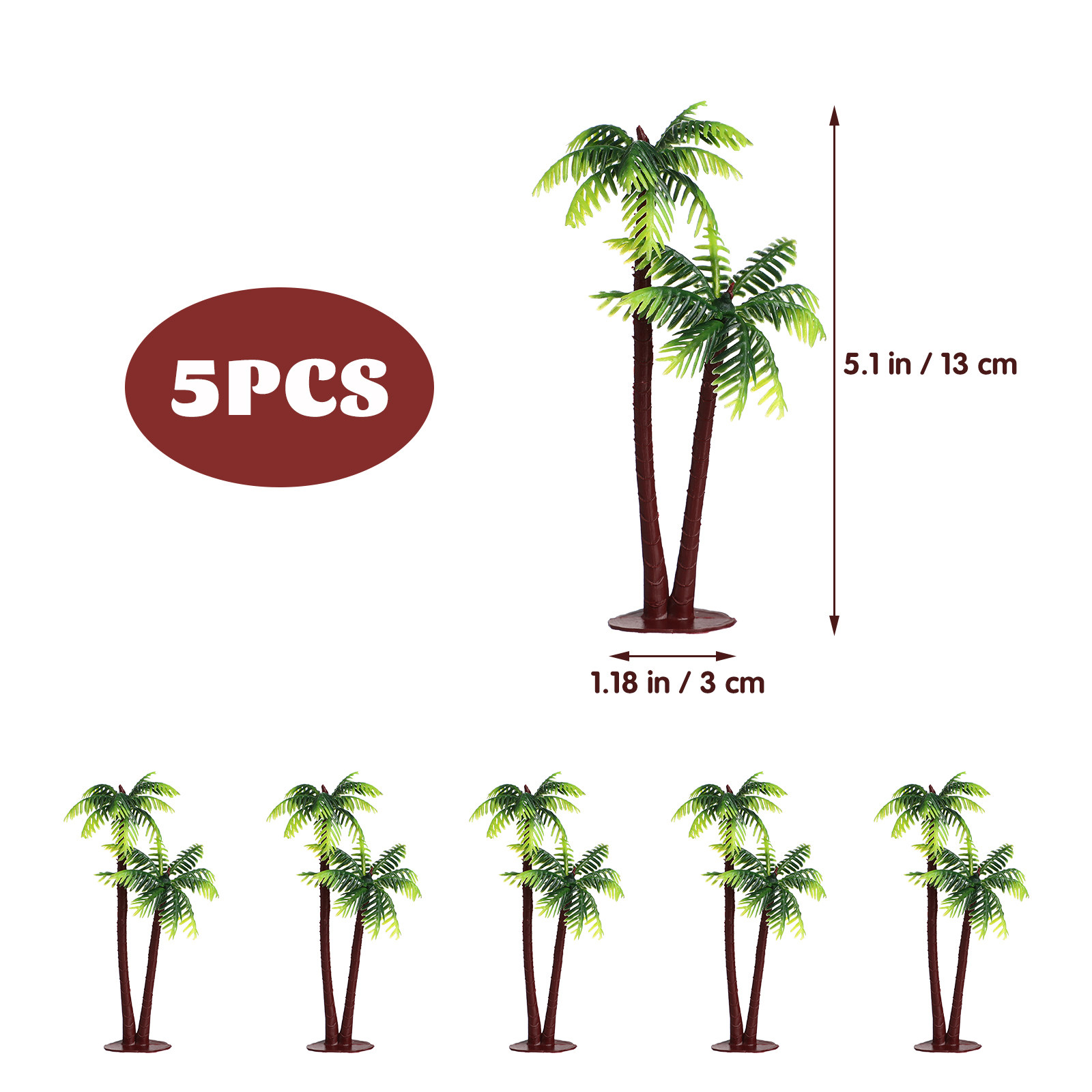 5Pcs Artificial Coconut Tree D - Aquarium Planted Tree ulasan dan harga