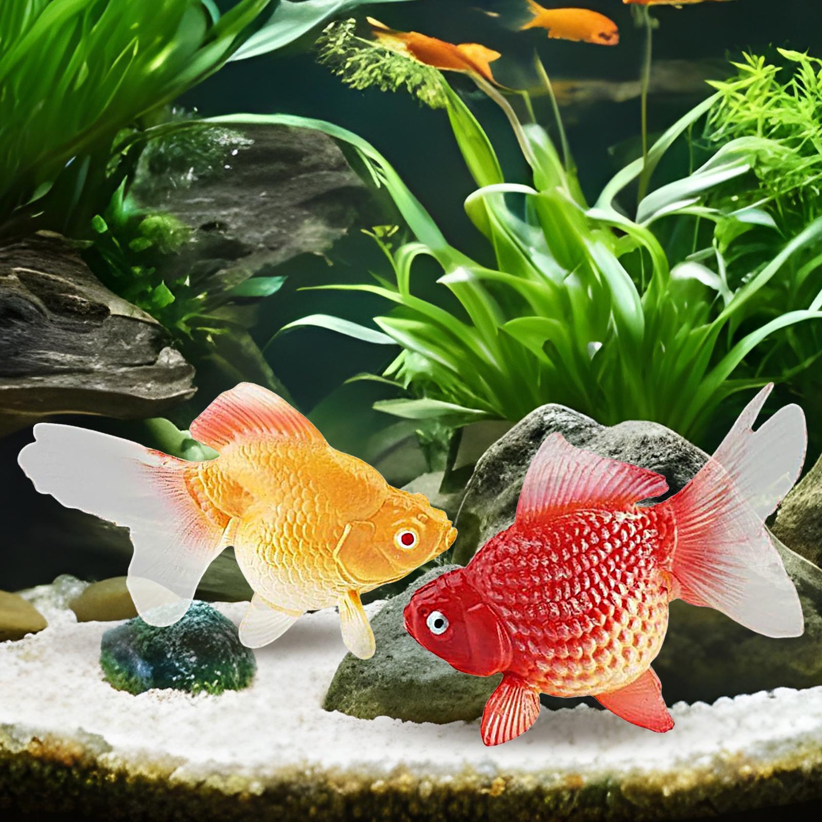 Fake Gold Fish 2Pcs/set Artifi - Planted Aquarium For Goldfish ulasan dan harga