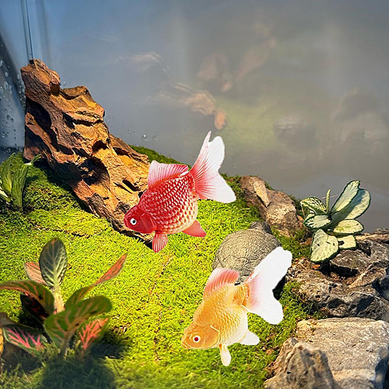 Fake Gold Fish 2Pcs/set Artifi - Planted Aquarium For Goldfish ulasan dan harga