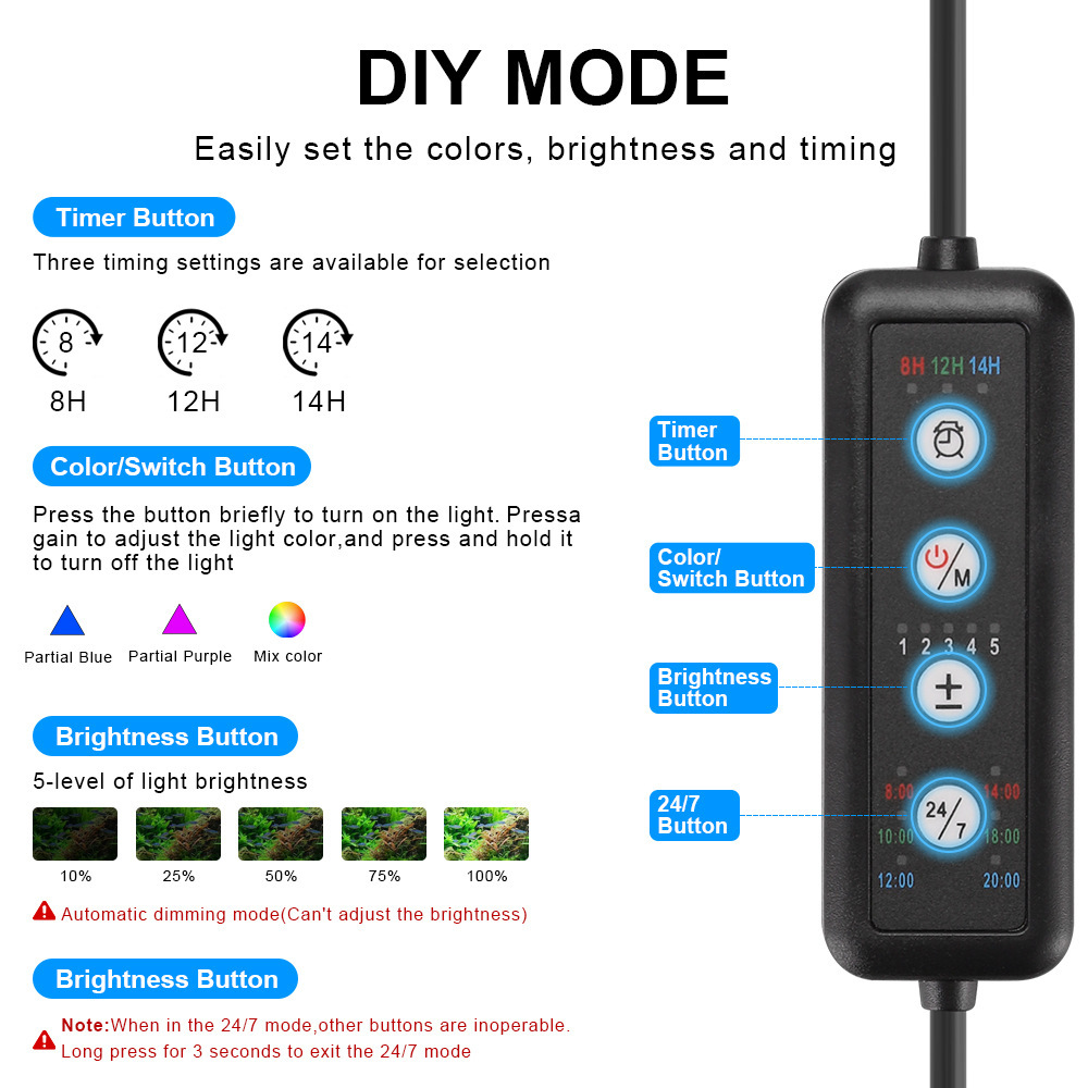 LED Aquarium Light Full Spectr - Planted Aquarium Uv Light ulasan dan harga
