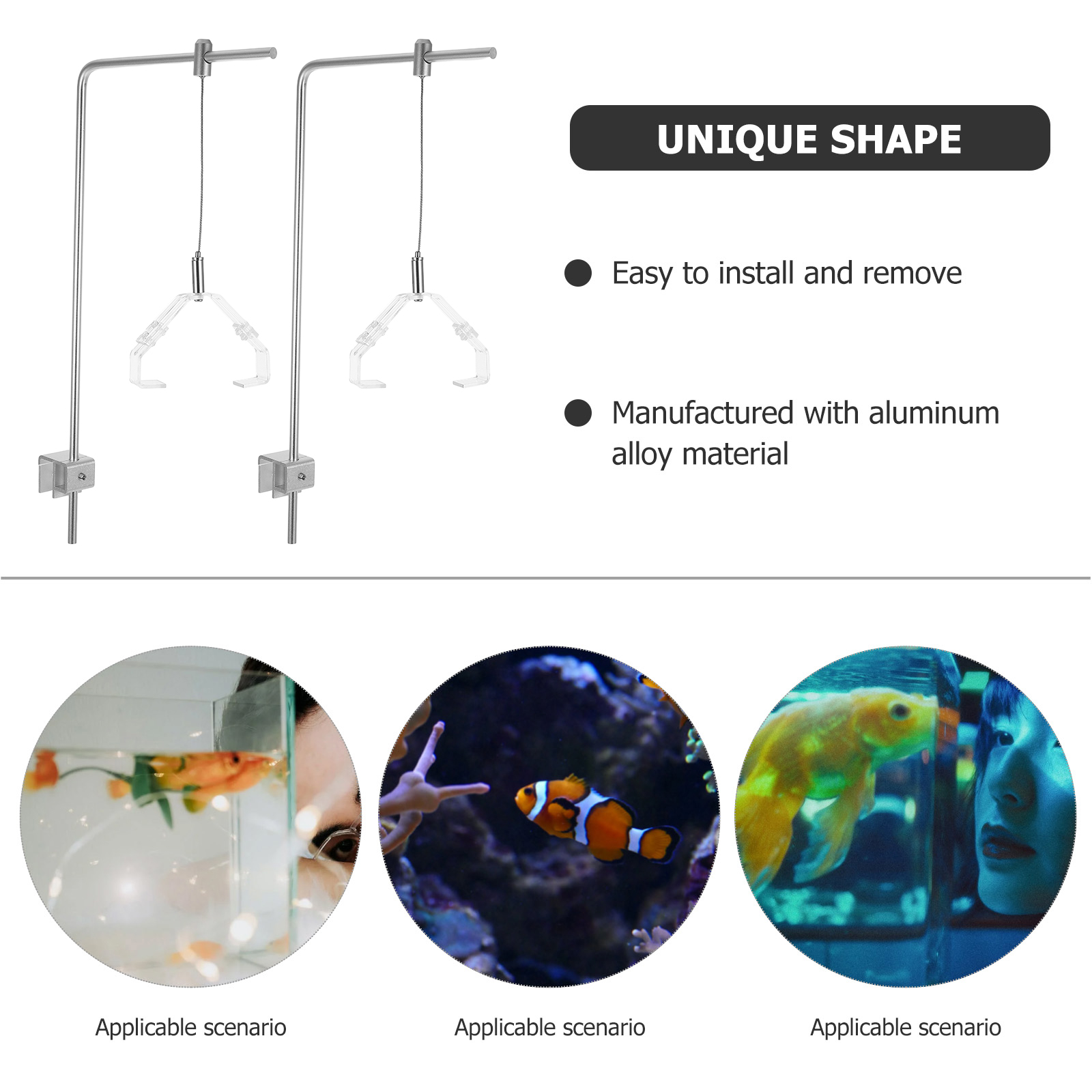 2pcs Aquarium Light Holder Wit - Aquarium Planted Tank Light ulasan dan harga
